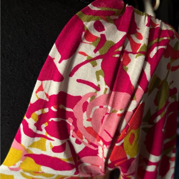 CABI MULTI FLORAL ROSE PRINT EMPIRE RUCHED WAIST RESORT VACATION TOP SZ S NWT - Picture 5 of 6